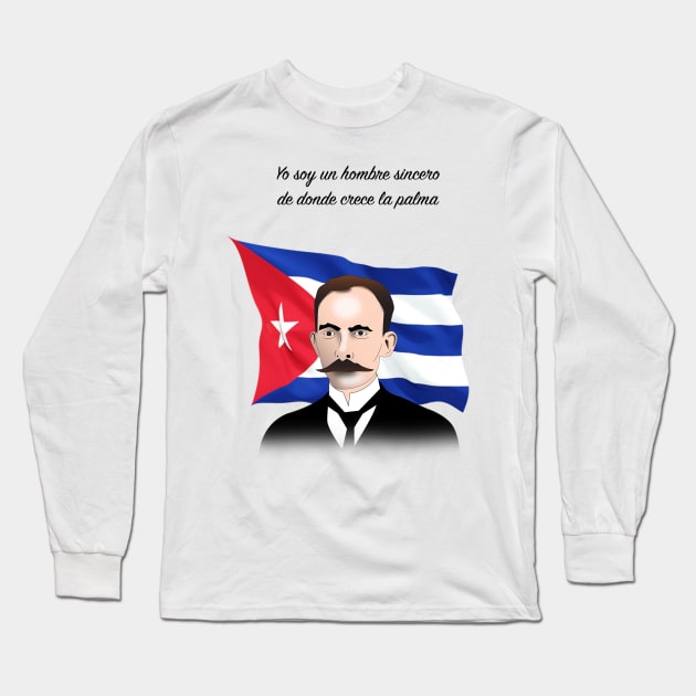 Jose Marti Long Sleeve T-Shirt by Elcaiman7